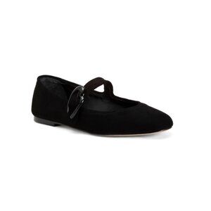 LARROUDE Black Handmade In Brazil Suede Verona Ballet Flats